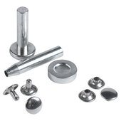 Nieten 9 mm Silber inklusive Werkzeug