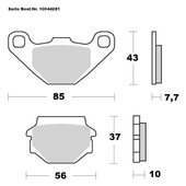 SAITO BRAKE-PADS ORGANIC