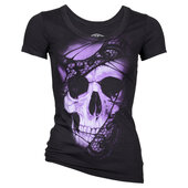 Lethal Angel Lace Skull ladies shirt
