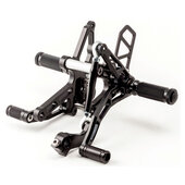 Footrest Systems black anodised with TÜV