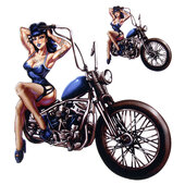 PIN UP BIKE STICKER