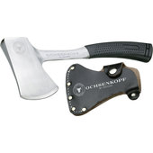 Hache tt acier OX 270 GST av. sacoche en cuir, 600 grammes