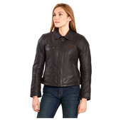 AJS VESTE EN CUIR MARRON