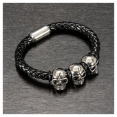 *Totenköpfe* Lederarmband