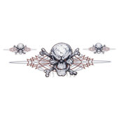 PINSTRIPE SKULL STICKER