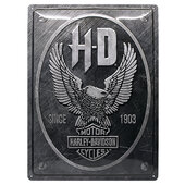 Metal. wandbord Harley-Davidson Eagle metallic, 30x40cm