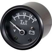 T&T Spannungsanzeige 48mm, 8-16V, schwarz