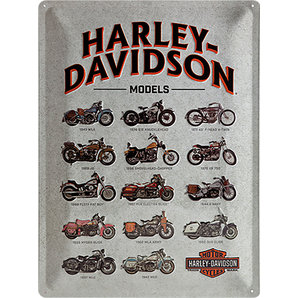 Metalen wandb. Harley-Davidson "Models"