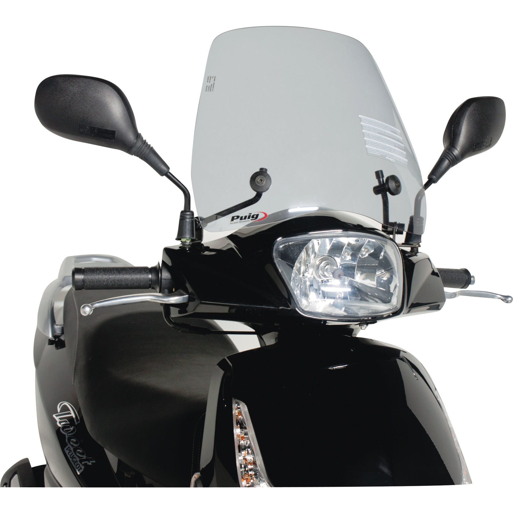 White Mirrors w/built in blinkers set for Moped Scooters 8mm thread