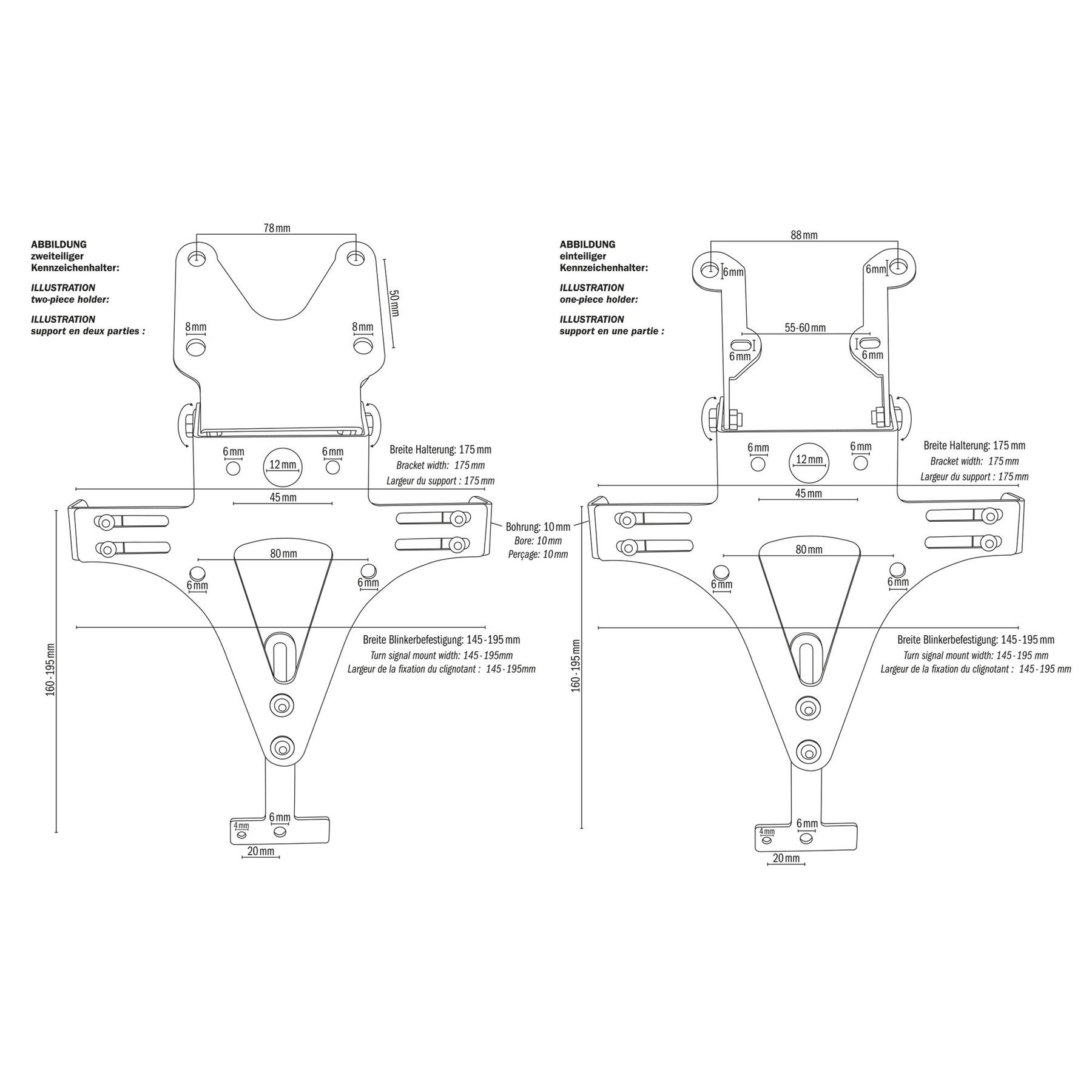LIC. PLATE HOLDER BLACK