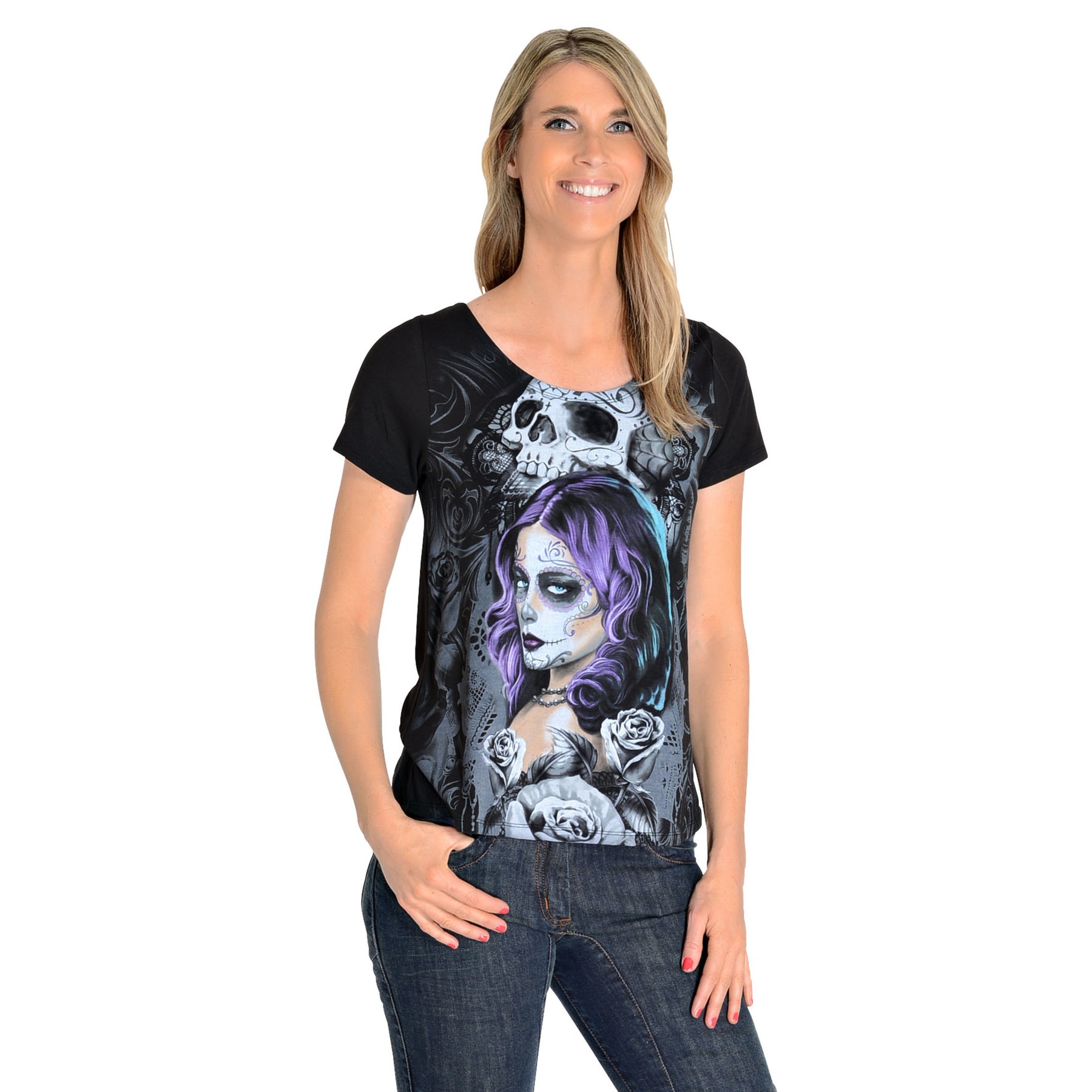 Buy Lethal Angel Queen Of Hearts Ladies T Shirt Louis Motorcycle