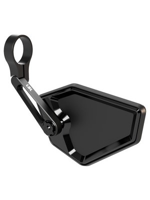 MIS-6014-SCHWARZ Oberon 60mm Streetfighter Lenkerendenspiegel (7/8" Bars/12-19mm