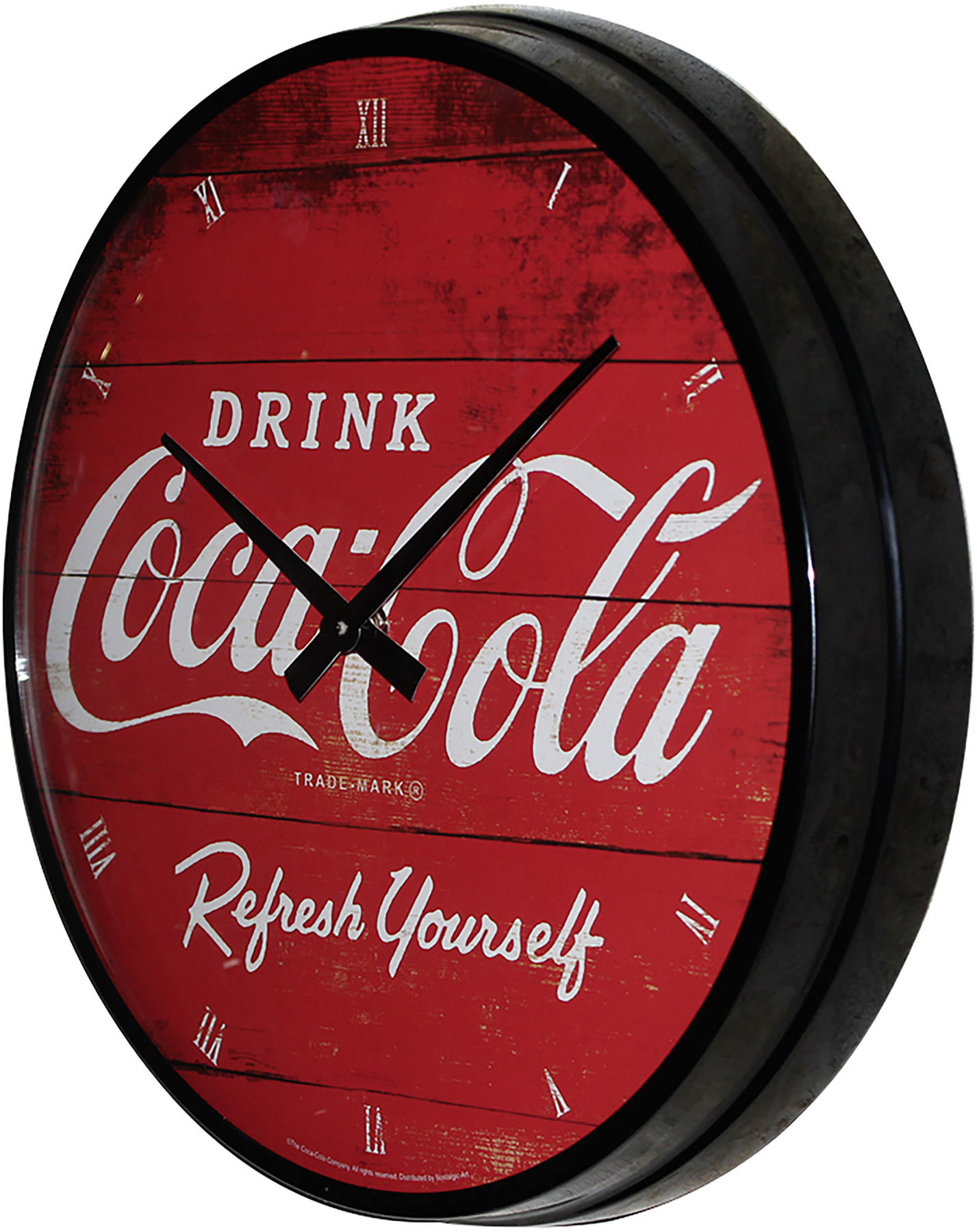 Buy Retro Wallclock Coca-Cola Logo Red Refresh Yourself ...