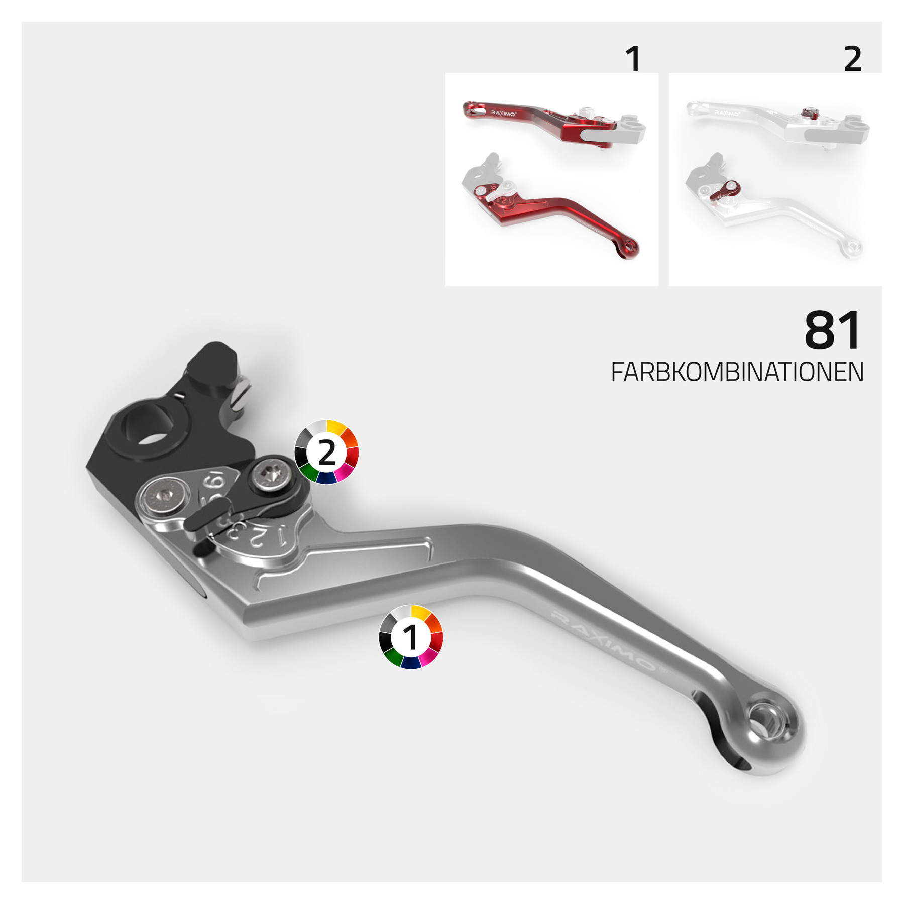 Clutch Lever Assembly w/Mirror Mounts Black & Chrome