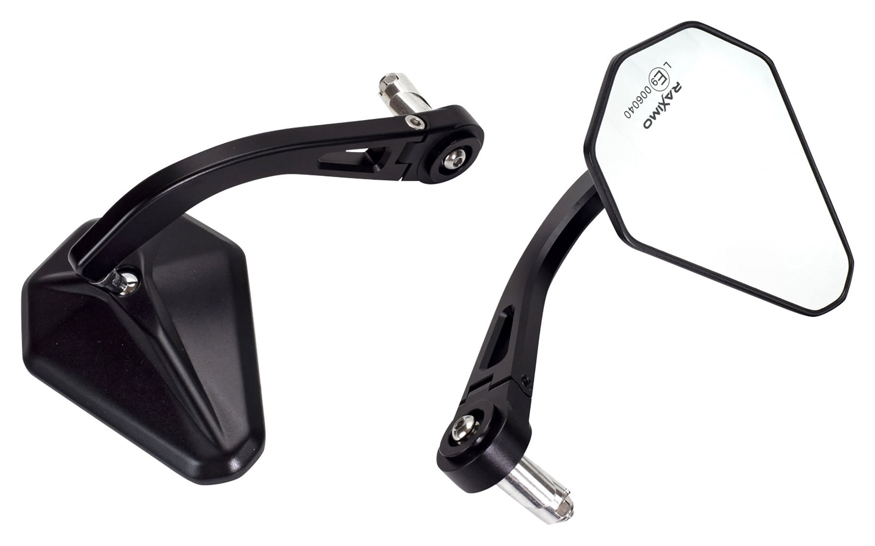 Lenkerendenspiegel Für Motorräder | Blendfrei, 360° Drehbar, Für Lenker 13-19mm Innendurchmesser | Aluminiumgehäuse, Einfach Montierbar