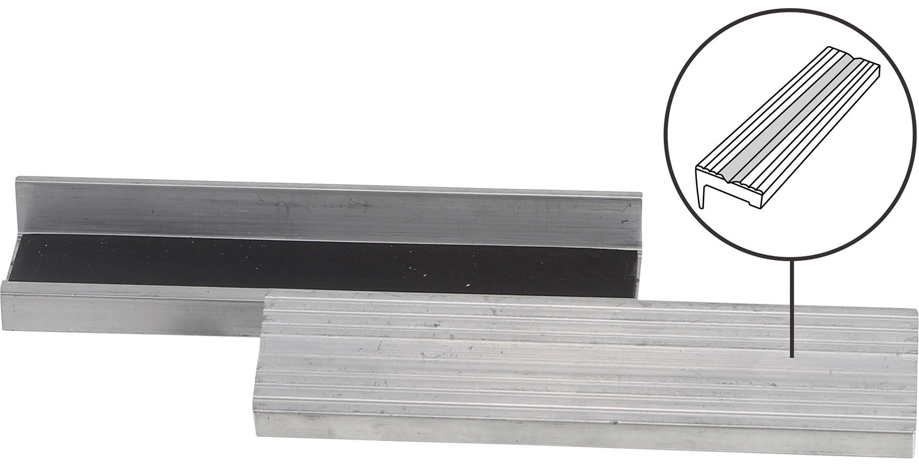 Hausmarke Magnet-Schraubstockbacken 125 mm Aluminium mit Fib 