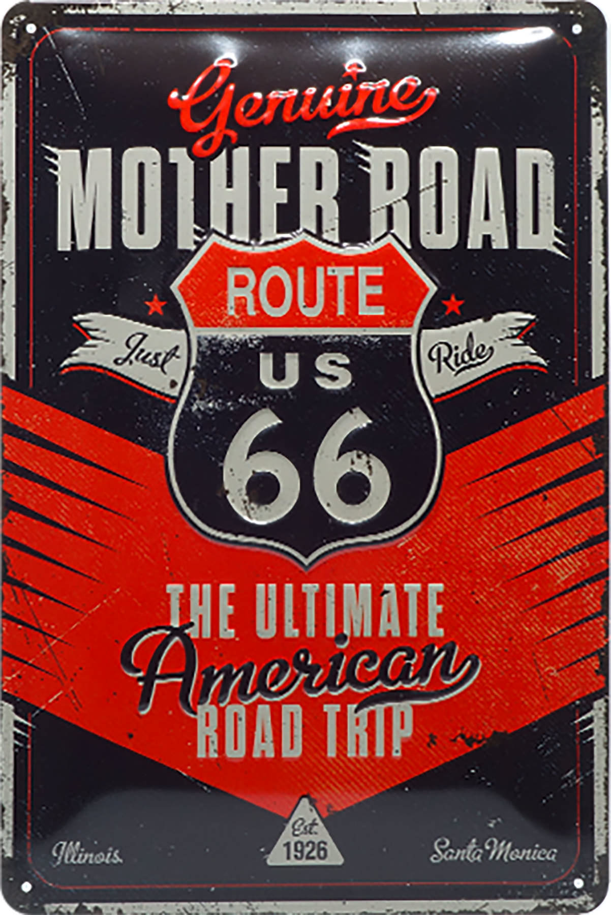 Route 66 Amerika USA geprägt Blechschild 20x30 cm Metallschild 781