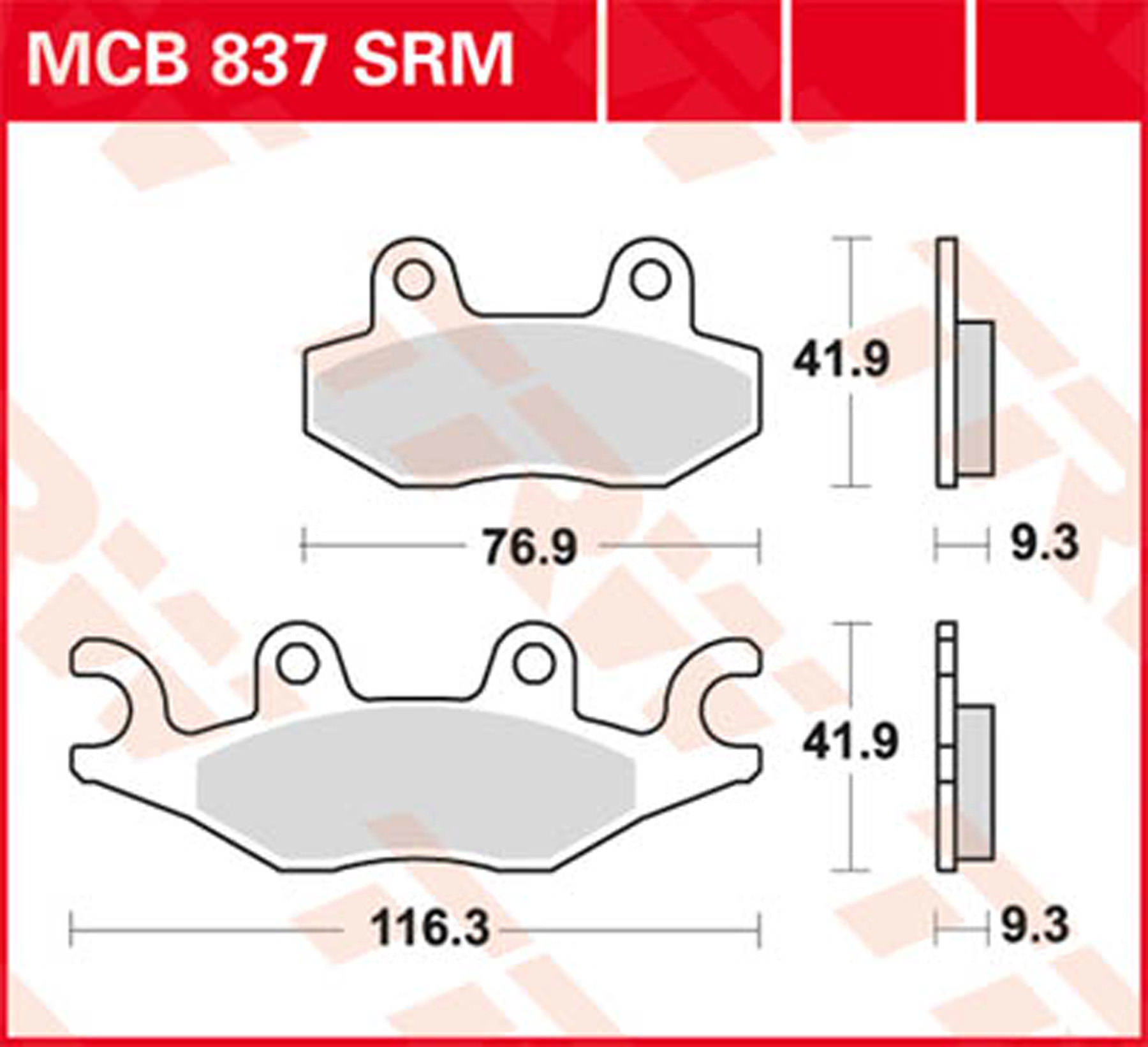 TRW Lucas frein standard mcb727