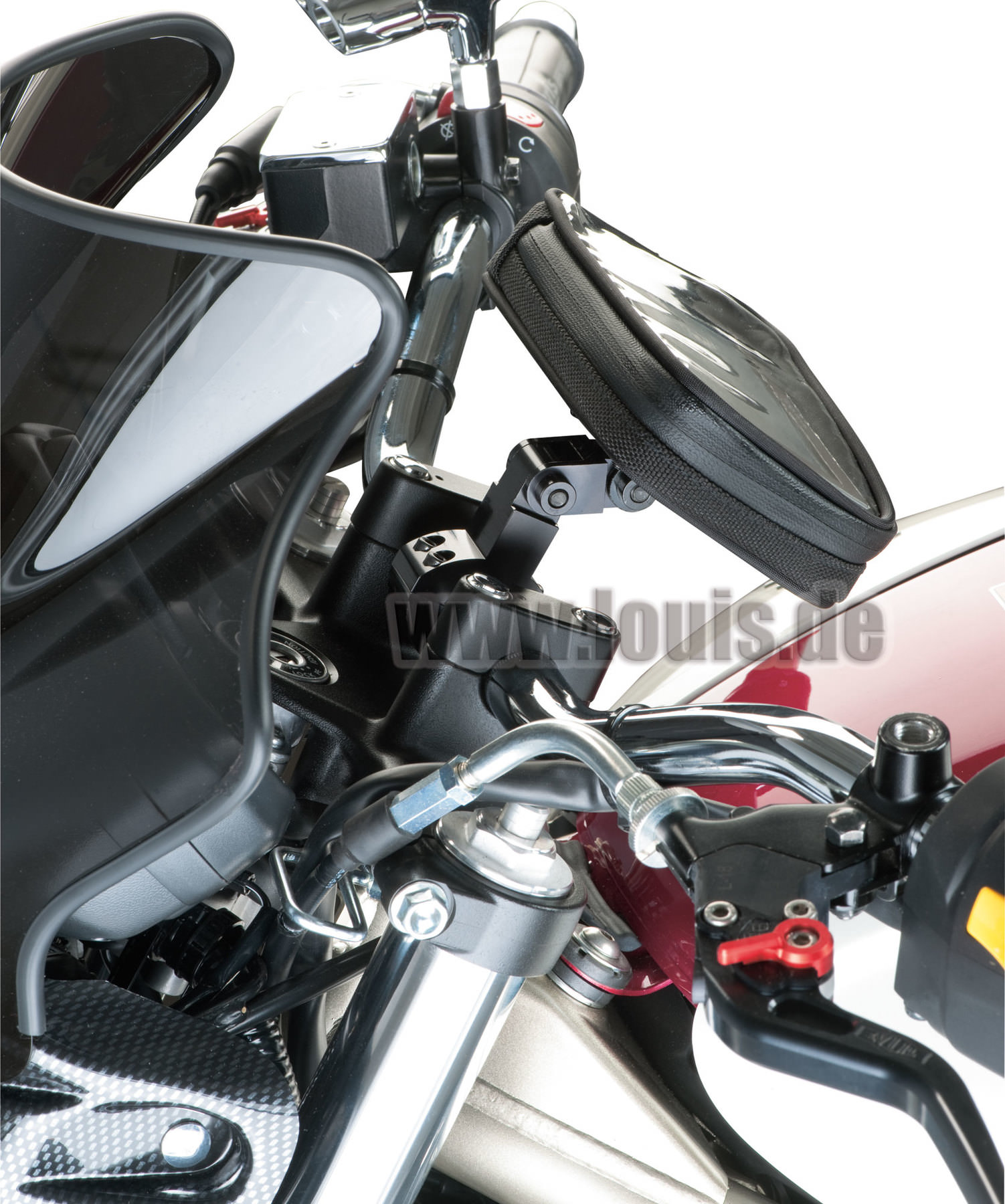 Buy moto-detail sat nav mount for 22 mm handlebar, black | Louis ...
