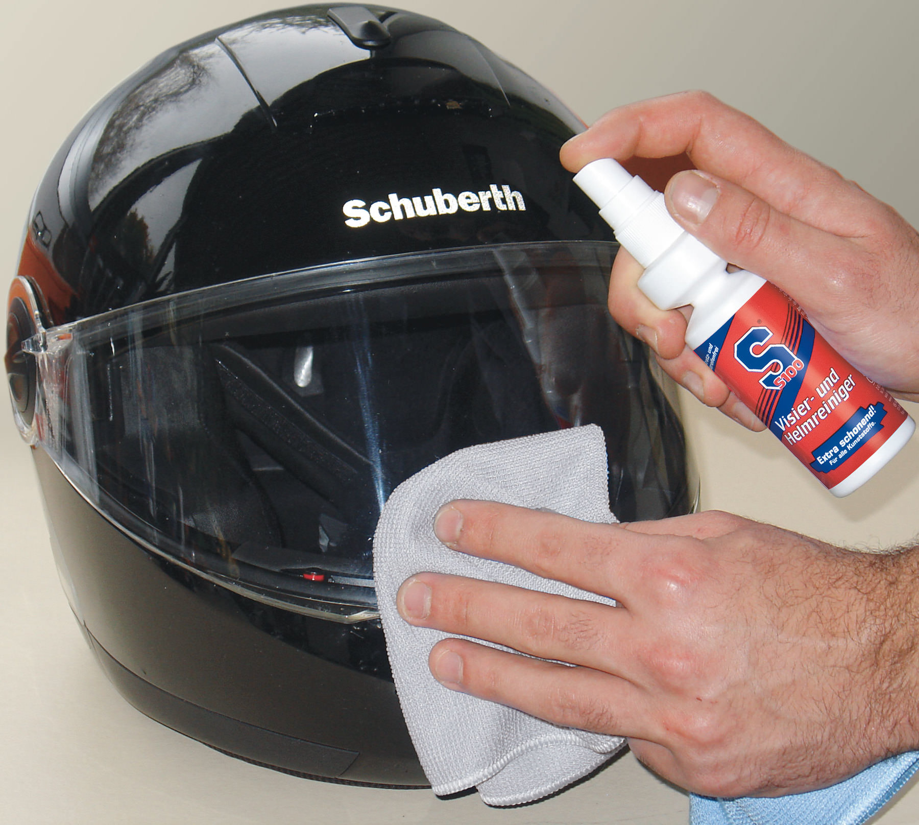 Buy S 100 Visor + Helmet Cleaner 100 ml, incl. Microfibre Cloth | Louis