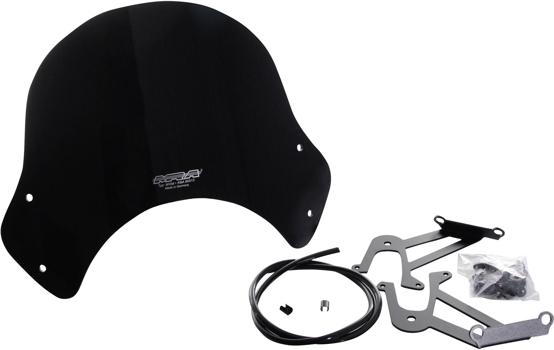 Buy MRA Sport Shield black with mounting kit Louis motorcycle