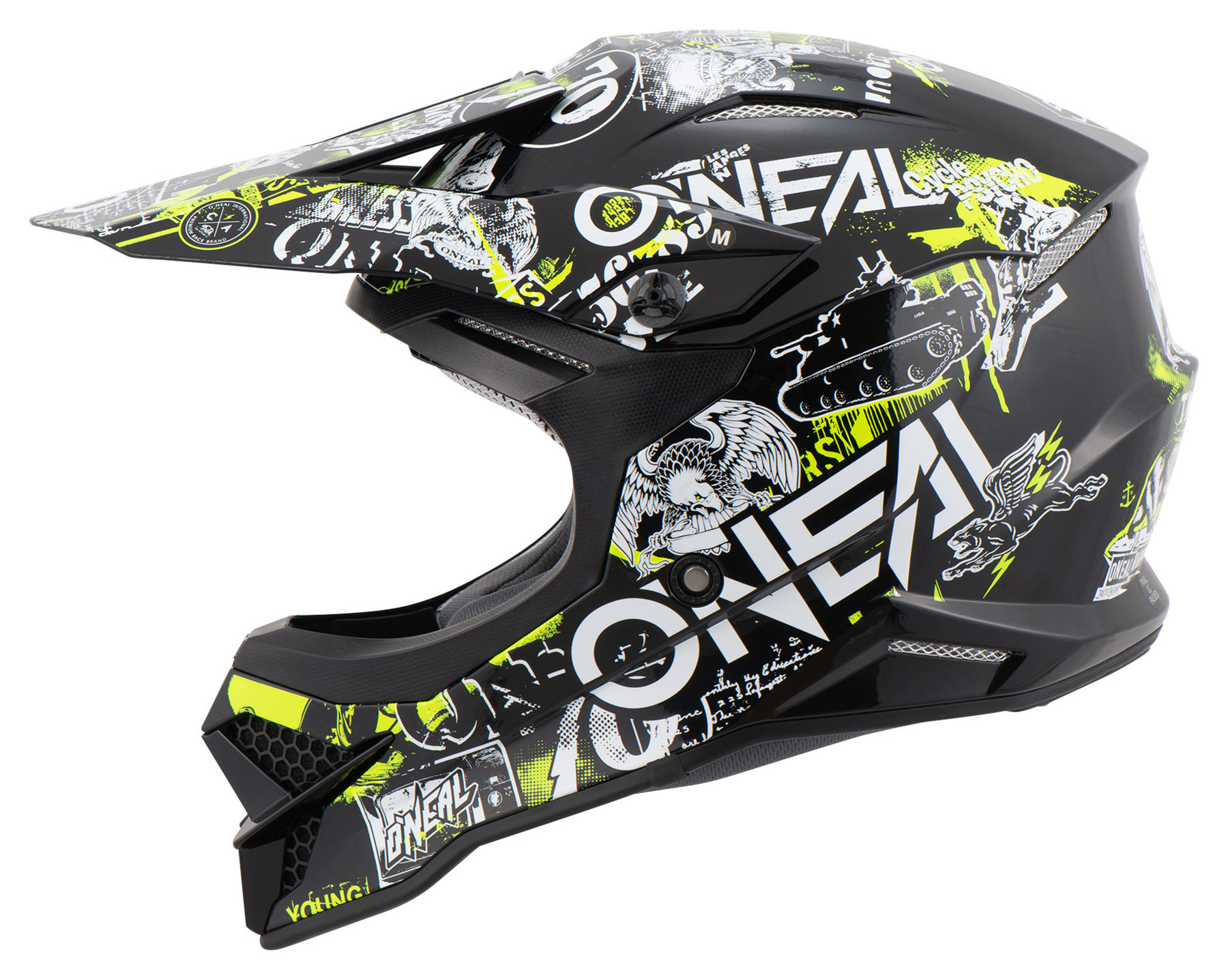 MX Enduro Motocross-Helm Sicherheitsnorm ECE 22.05 O'NEAL Erwachsene Lüftungsöffnungen für optimale Belüftung & Kühlung 3SRS Helmet Voltage ABS-Schale