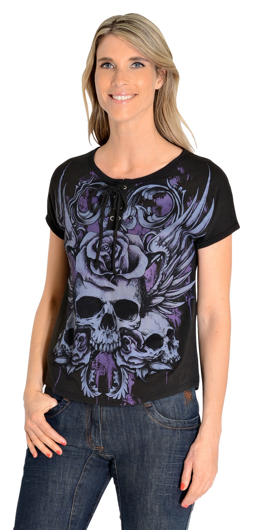 rose skull shirt