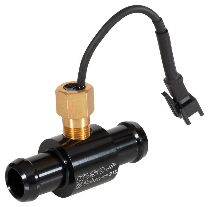 EVGATSAUTO Motorrad Wassertemperatur Temperatur Gelenkrohr Schlauch Sensor Manometer Adapter 22mm