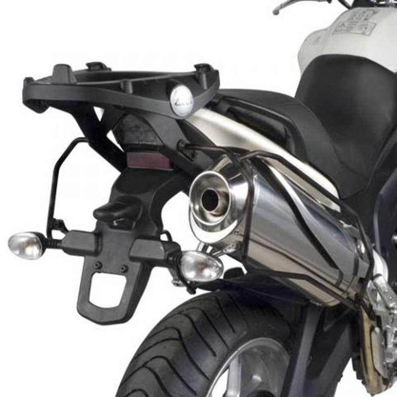 2×Black Motorcycle Bracket Rack Saddle Pannier Bag Spacer Support Bars Protector 