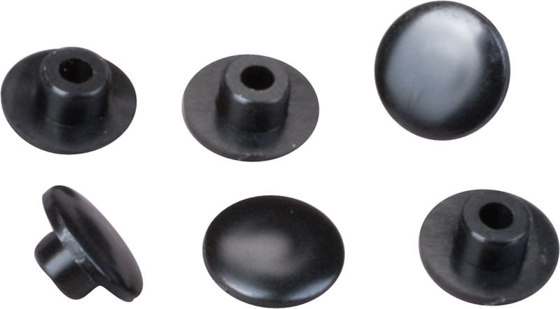MAD HORNETS 30 Stück Motorrad-Schraubenabdeckungen aus schwarzem Kunststoff für Innensechskant-Schrauben und Muttern. 