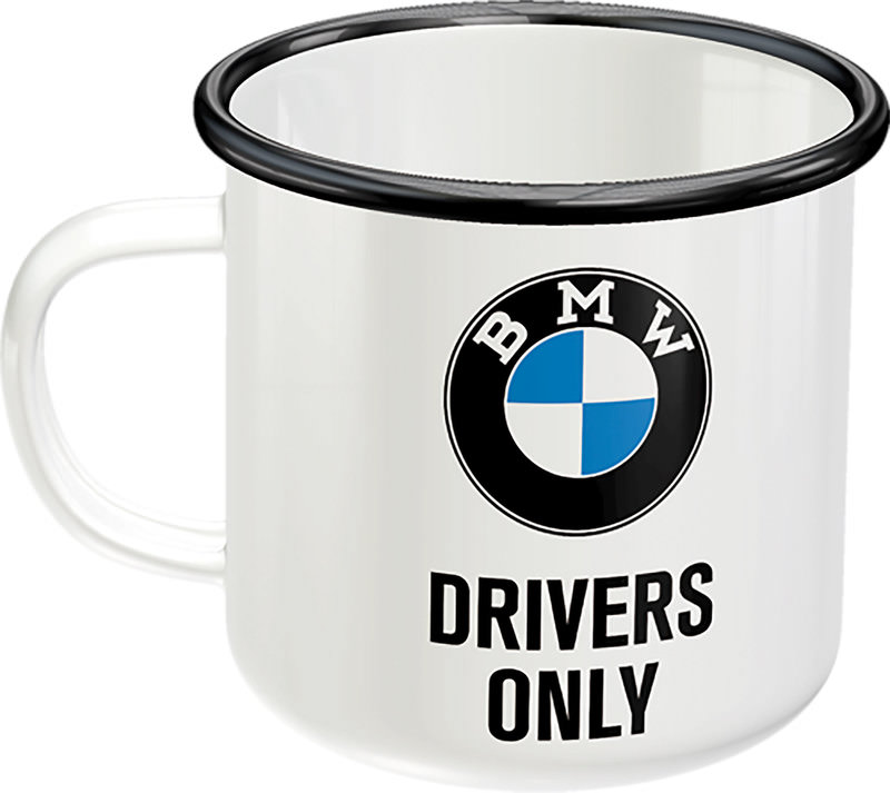 EMAILLE BECHER BMW DRIVER
